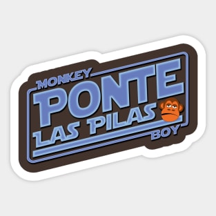 Ponte Las Pilas Monkey Boy Sticker